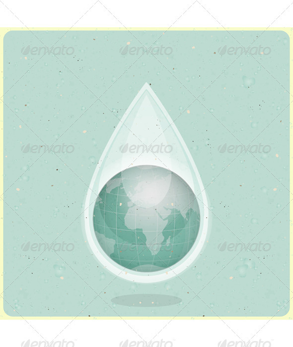 Eco Water Planet - Conceptual Vectors