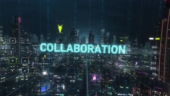 Digital Abstract Smart City Collaboration Title