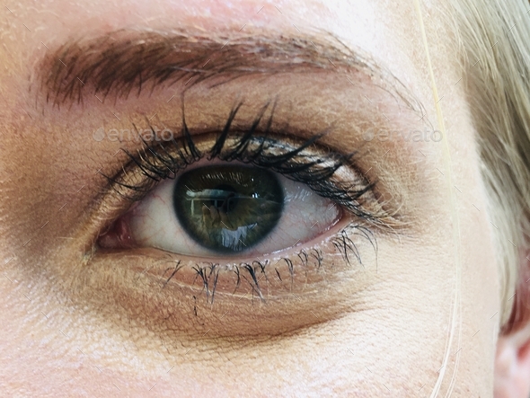 focus on female Eye Close-up