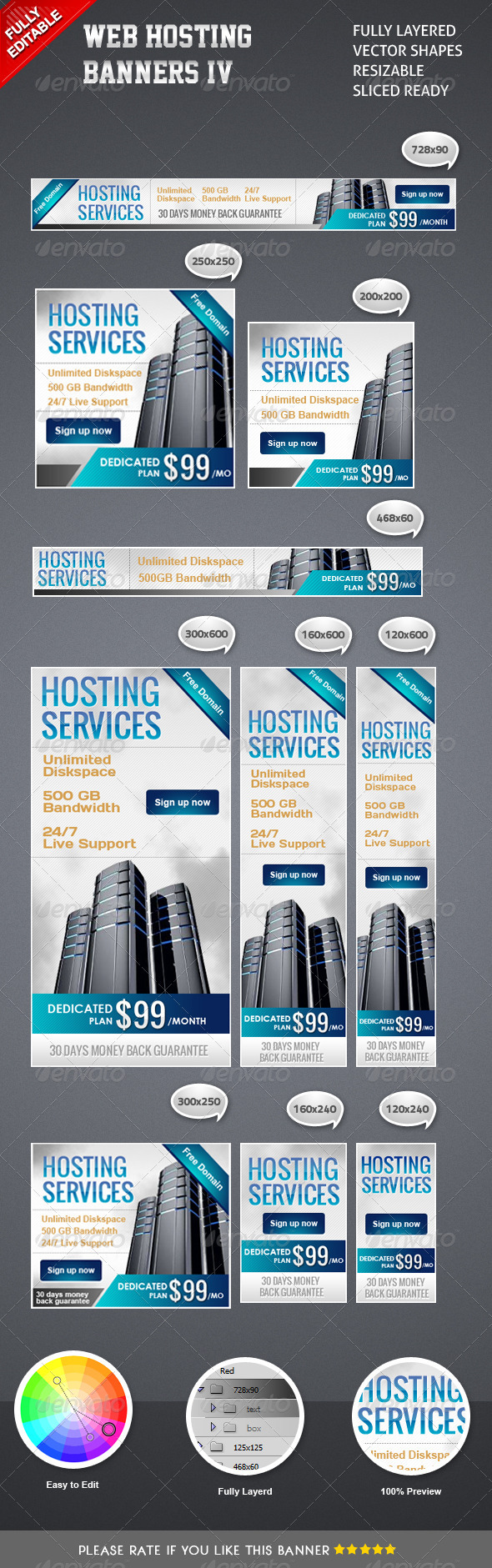Banner Hosting IV - Banners & Ads Web Elements