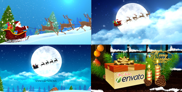 Merry Christmas & Santa Claus' sleigh