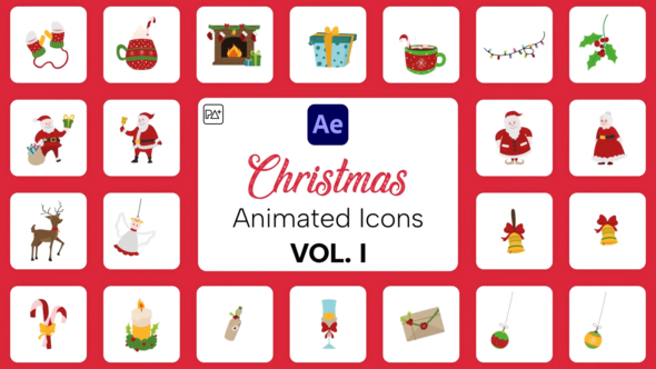 Christmas Icons Vol. I For After Effects