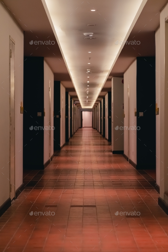 daytime passage(way, path, passageway, hallway, aisle) in a hotel room