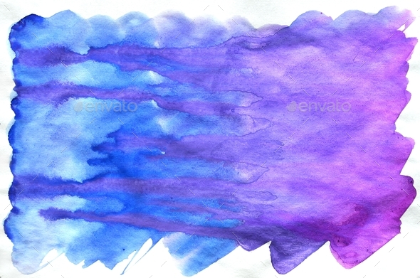 Blue, violet and pink watercolor background - Stock