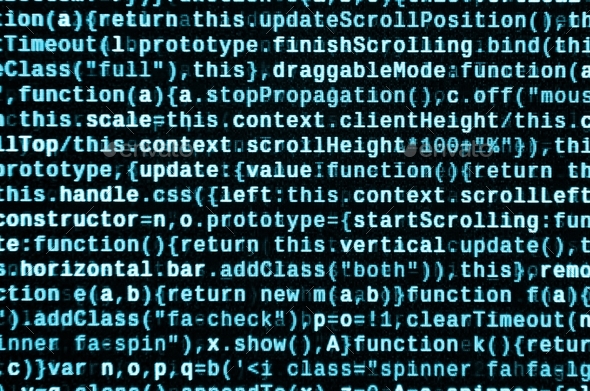 Writing programming code on laptop Stock Photo by Mehaniq41 | PhotoDune