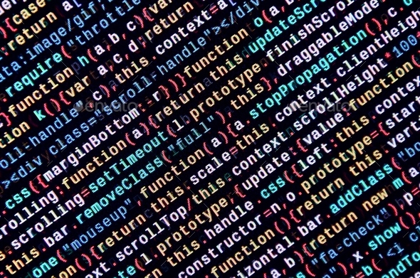 JavaScript code in text editor Stock Photo by Mehaniq41 | PhotoDune