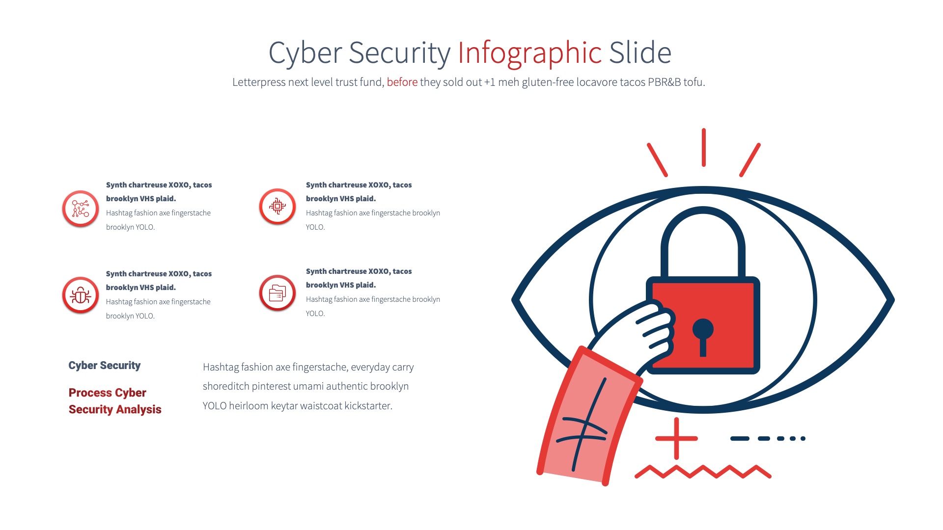 Cyber Security - PowerPoint Infographics Slides, Presentation Templates