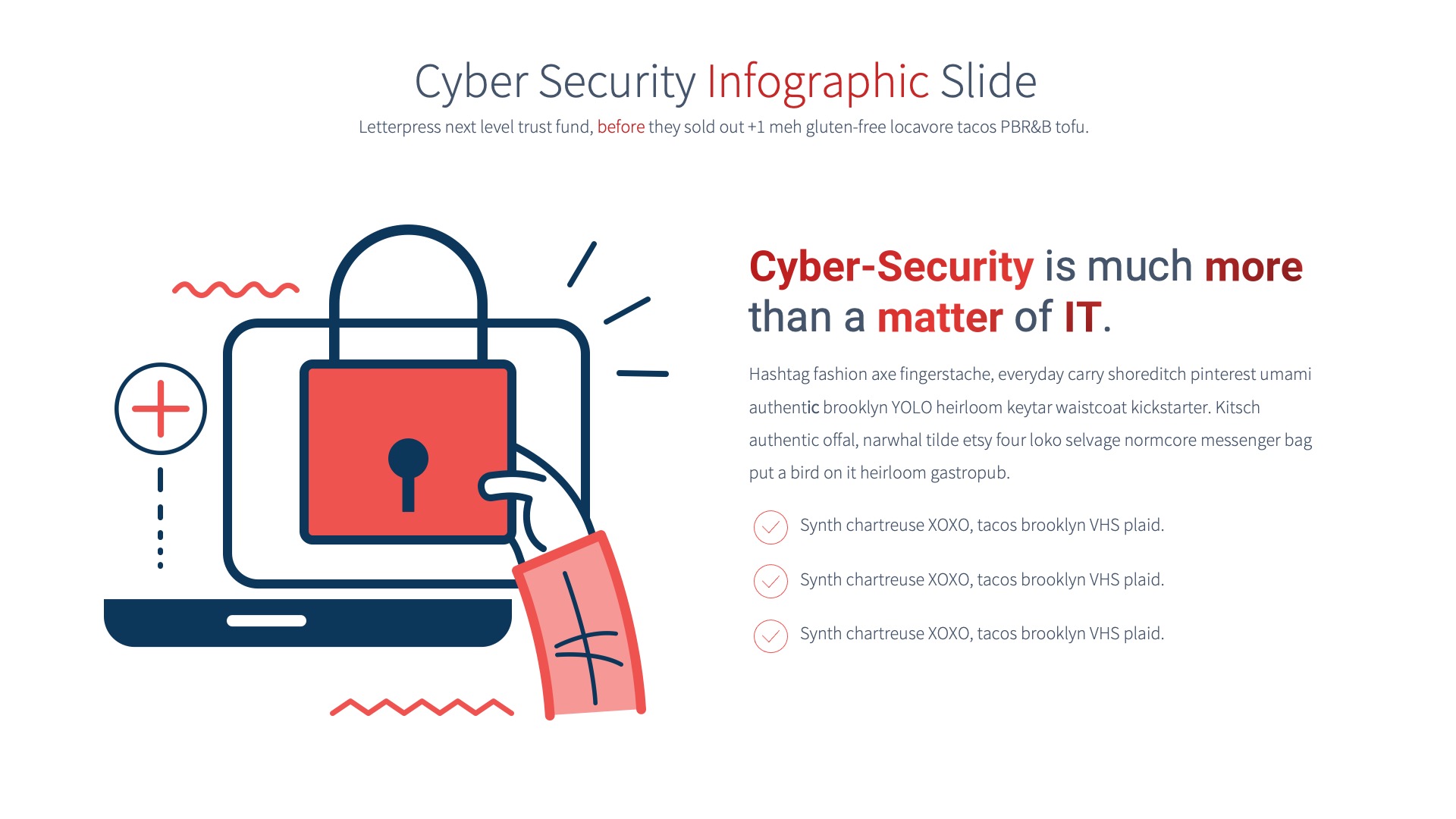 Cyber Security - Powerpoint Infographics Slides, Presentation Templates