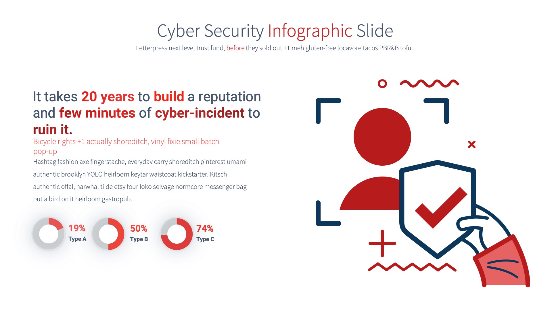 Cyber Security - PowerPoint Infographics Slides, Presentation Templates