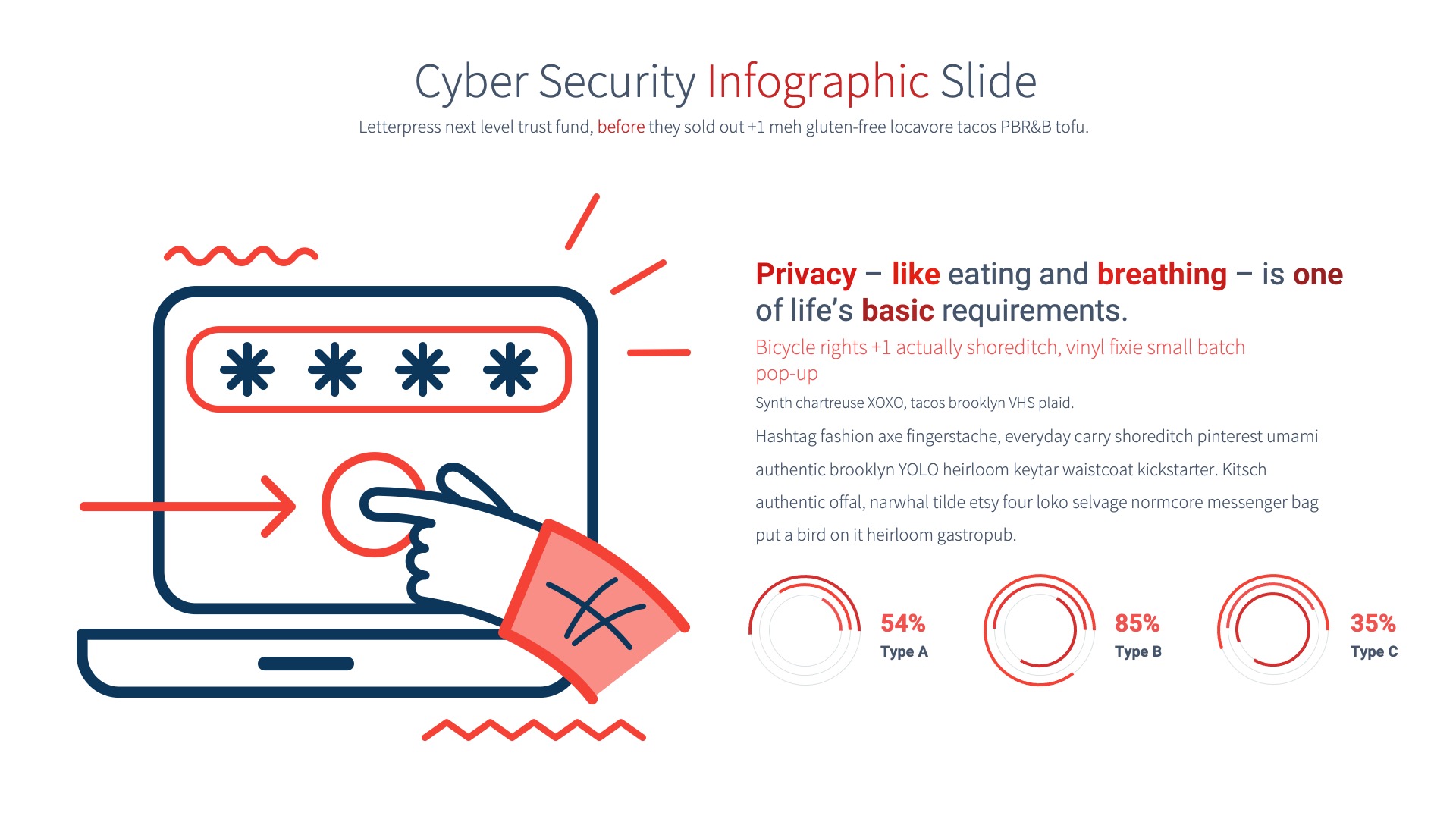 Cyber Security - PowerPoint Infographics Slides, Presentation Templates