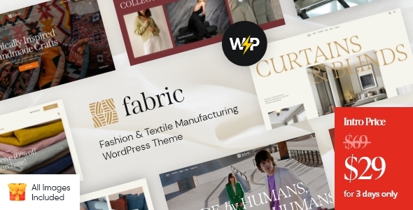 Fabric – Fashion & Textile Manufacturing WordPress Theme