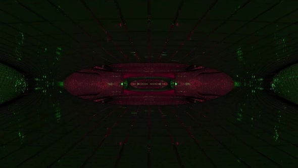 A 3d Illustration of Dark  FHD 60FPS Tunnel with Wide Holes