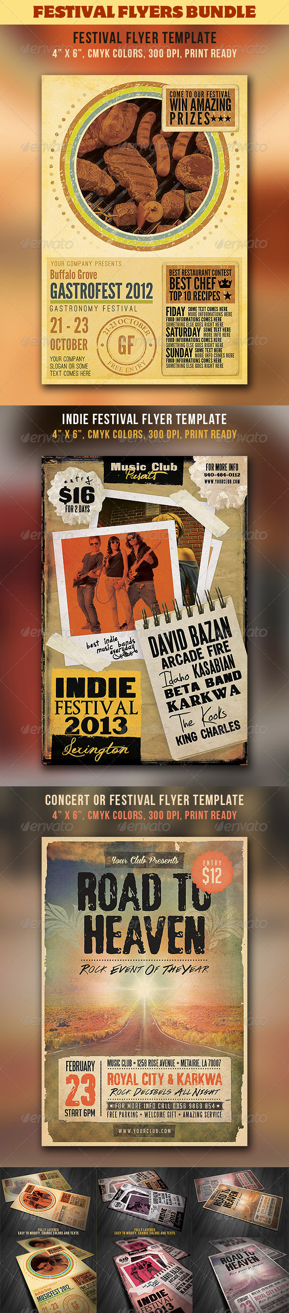Festival & Concert Flyers Bundle - Concerts Events