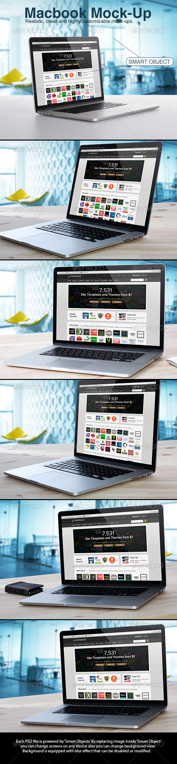 Macbook Mock-Up - Laptop Displays