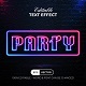 Party Text Effect Neon Style