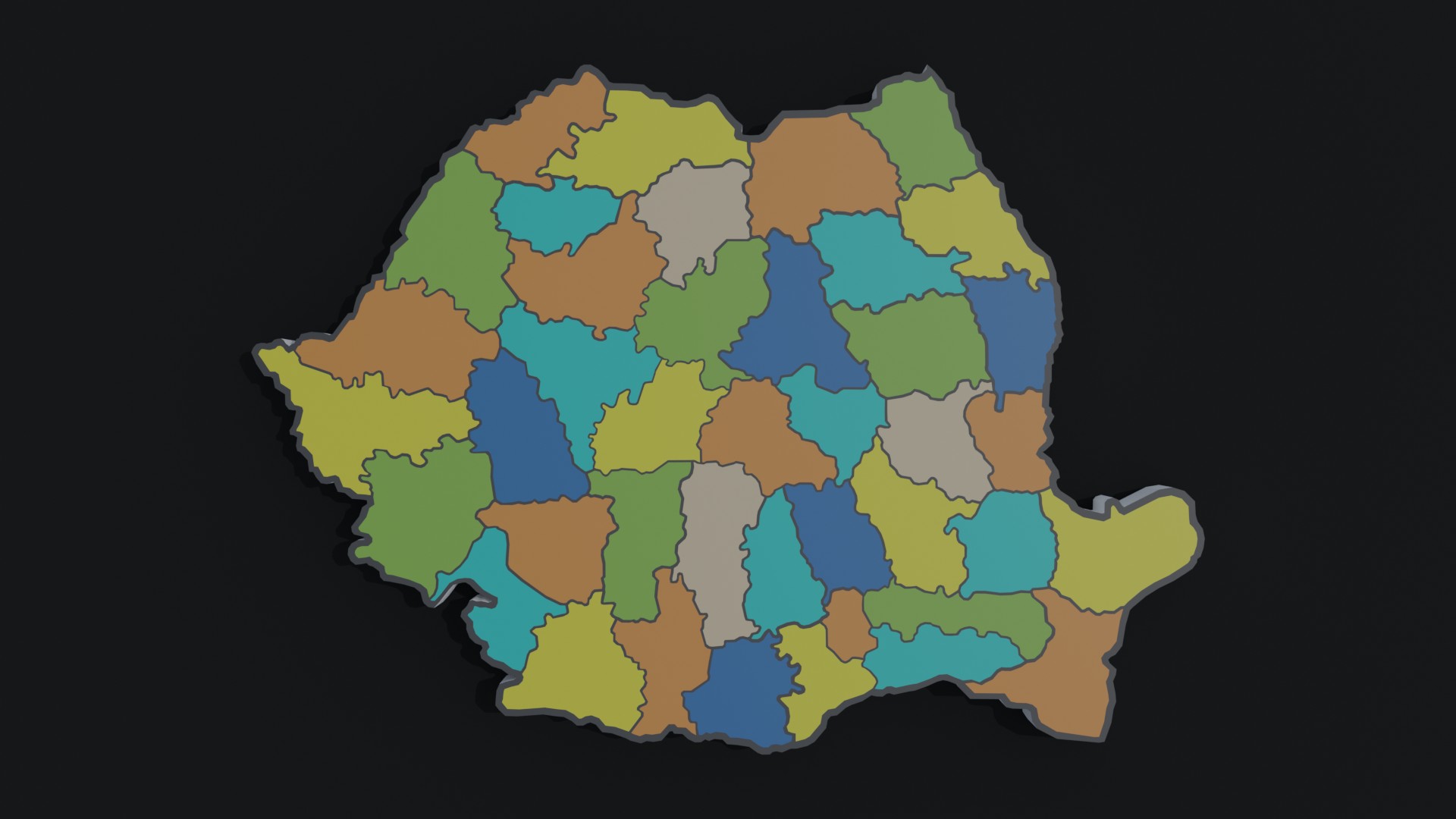 Political Map of Romania by Tykryk | 3DOcean