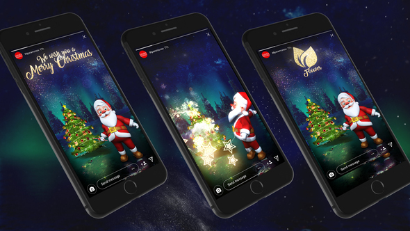 Instagram Story from Santa 5 Titles template preview