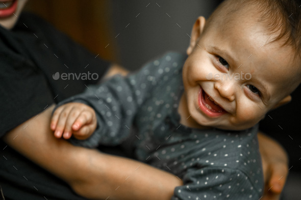 Portrait of a cute baby - Stock Photo - Images