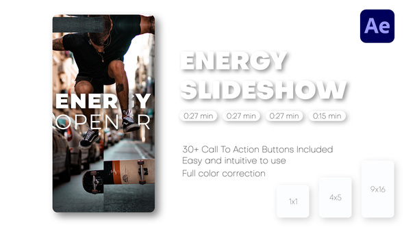 Energy Slideshow - Instagram Reels, TikTok Post, Short Stories