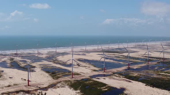 Lencois Maranhenses Maranhao. Scenic sand dunes and turquoise rainwater lakes alt