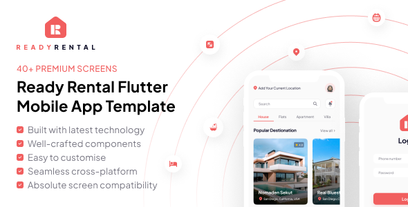 Ready Rental - Rental Properties Mobile App Flutter Template