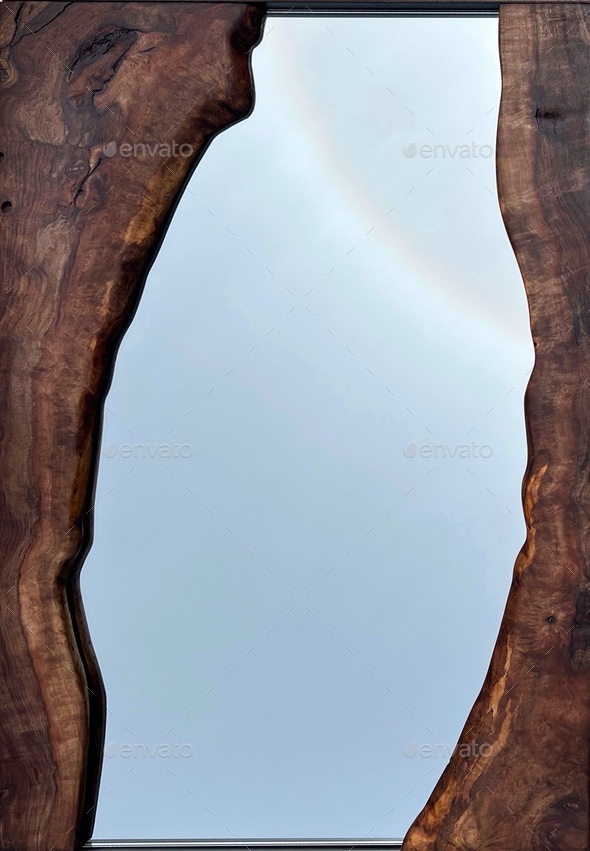 Live edge slab walnut wood frame