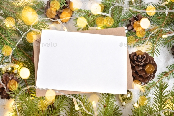  Layout with an envelope and an empty space. - Stock Photo - Images