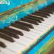 Piano blue, keys close up - PhotoDune Item for Sale