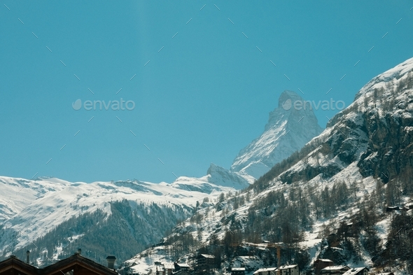 The Matterhorn in Zermatt, Switzerland  - Stock Photo - Images
