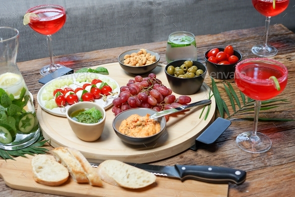 Charcuterie Board appetizers - Stock Photo - Images