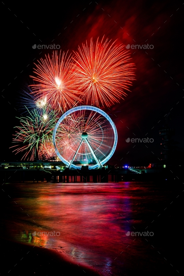 Colourful Fireworks - Stock Photo - Images
