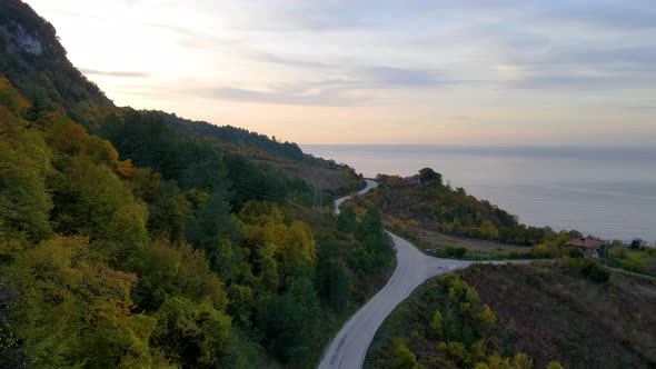 Gideros bay on the black sea, Kastamonu, Cide-Gideros, beautiful sea bay in autumn alt