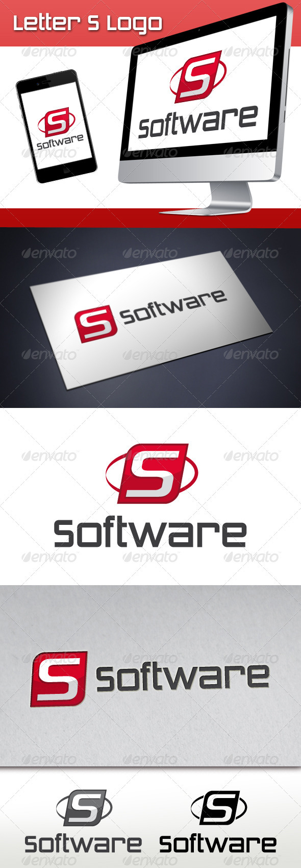 Software Brand Letter S Logo - Letters Logo Templates