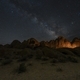 Milky Way shining over Cyclops Arch at the Alabama Hills in California outside Lone Pine.  - PhotoDune Item for Sale