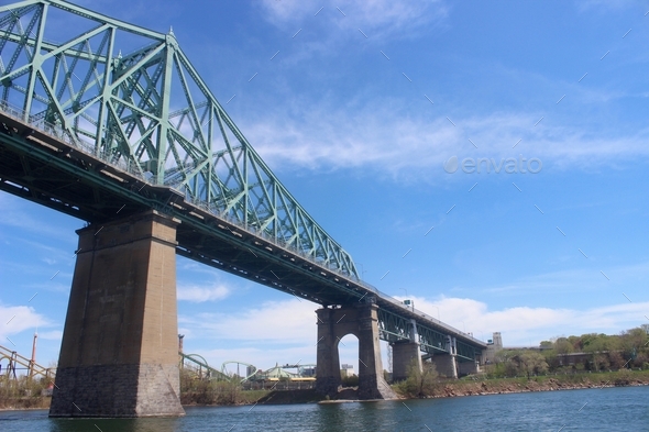 Bridge Over Montreal Old Port - Stock Photo - Images