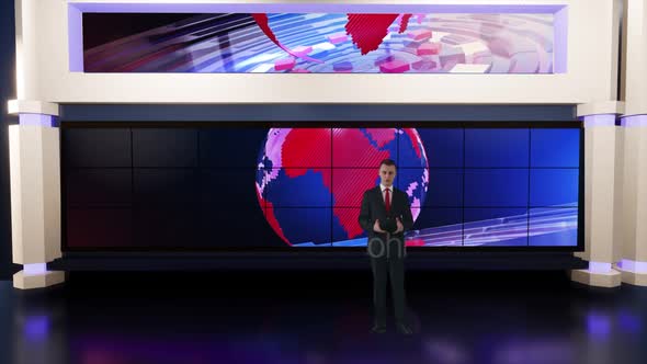 3D Virtual Tv Studio News A147 alt