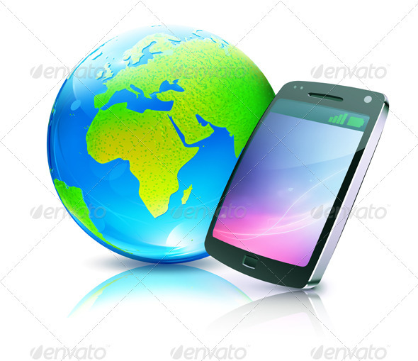 Cell Phone Icon - Communications Technology