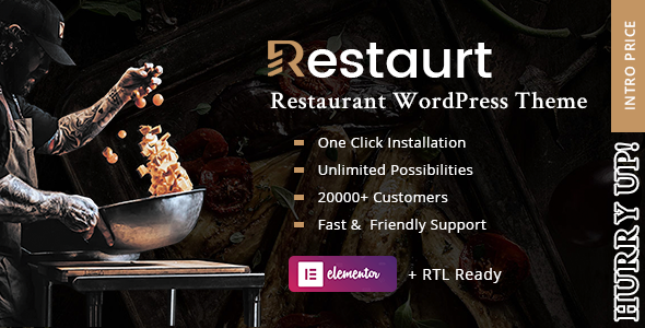 Restaurt – Restaurant WordPress Theme