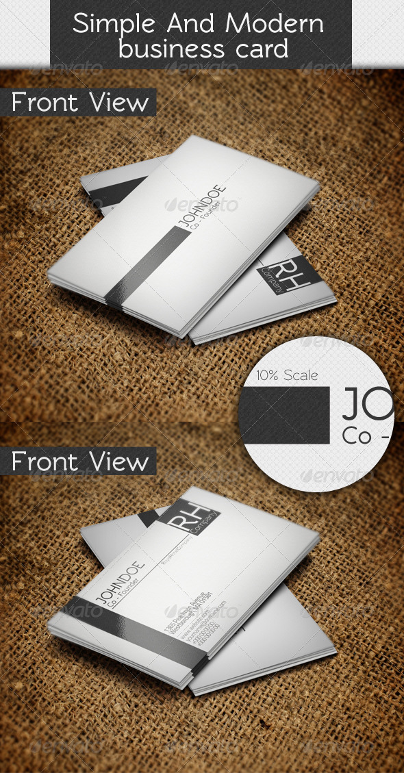 Simple and Modern Business Card - Corporate Business Cards
