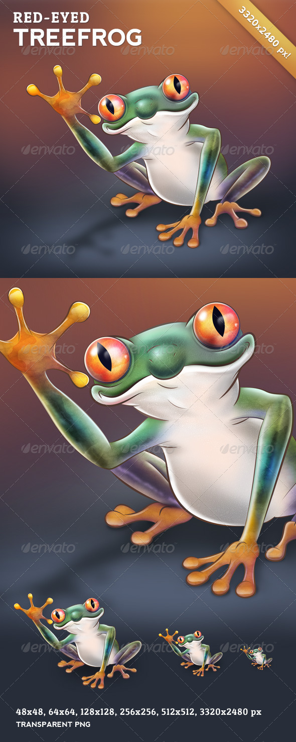 Red-Eyed Treefrog - Character Design - Characters Illustrations