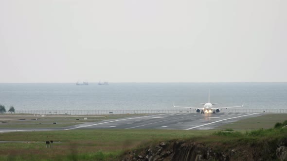 Airplane at the Start of the Runway