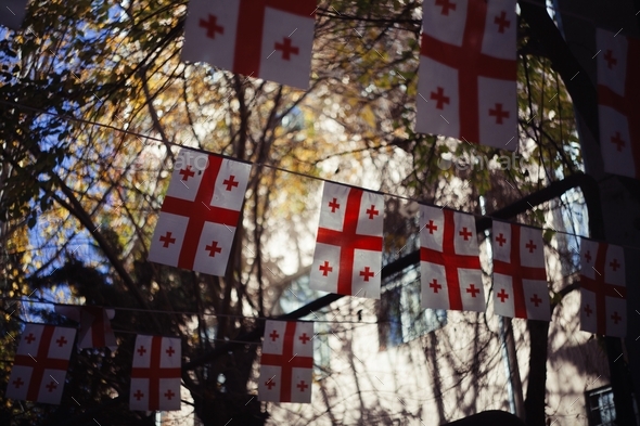 Georgian flag on the street