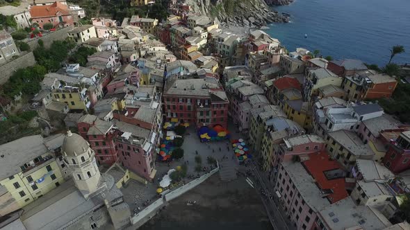 Aerial view of Vernazza, Cinque Terre