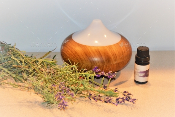 Lavender oil and defuser alternative medicine to help relax and sleep