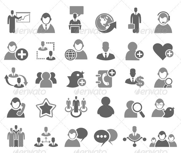 Business Icons Set - Web Elements Vectors