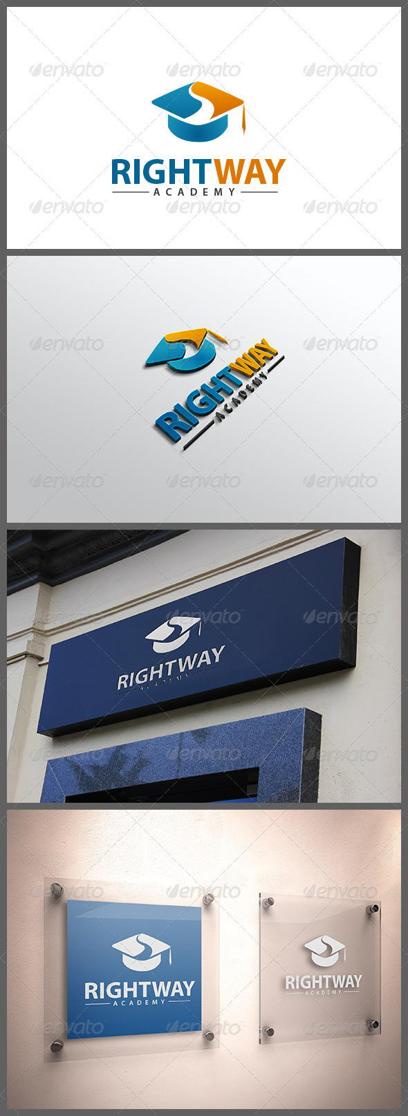 Right Way Academy - Objects Logo Templates