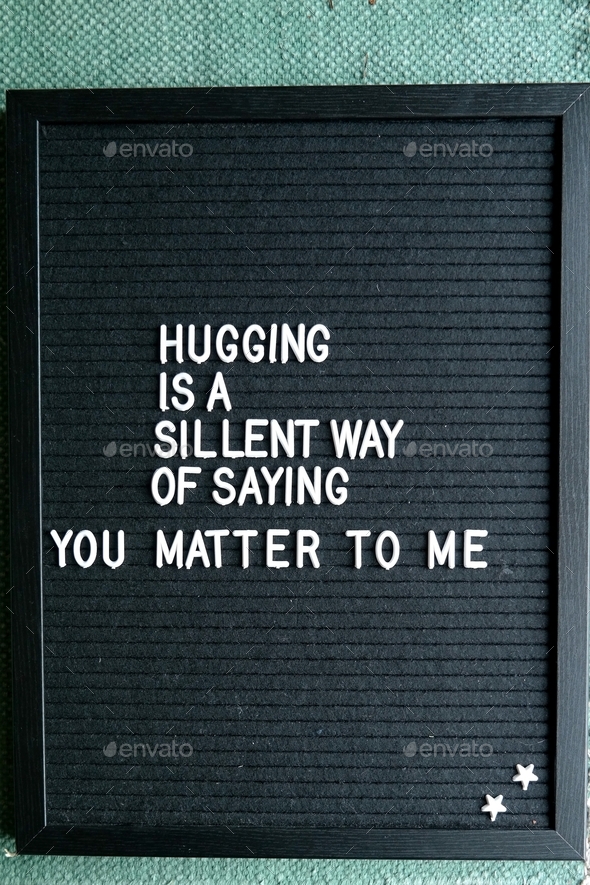 hugging is a silence way of saying