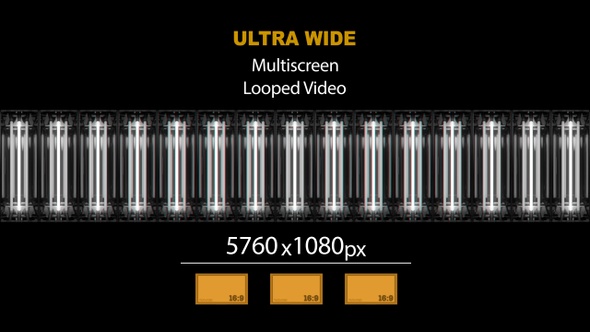 Ultra Wide HD Neon Lamps Light Wall 07