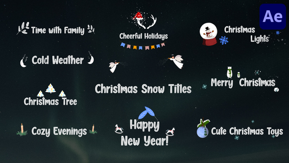 Christmas Snow Titles for After Effects