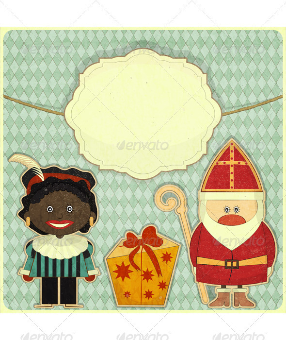 Christmas Card with Sinterklaas - Christmas Seasons/Holidays